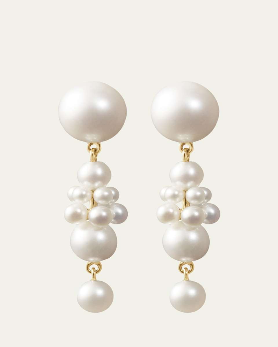 Petite Tulipe Short Pearl Drop Earrings